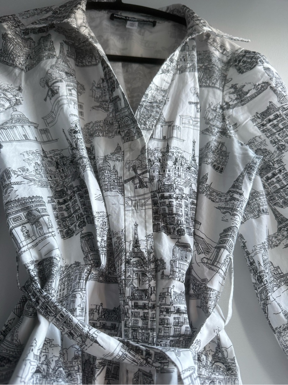 Paris Printed Shirt with Belt - Karl Lagerfeld